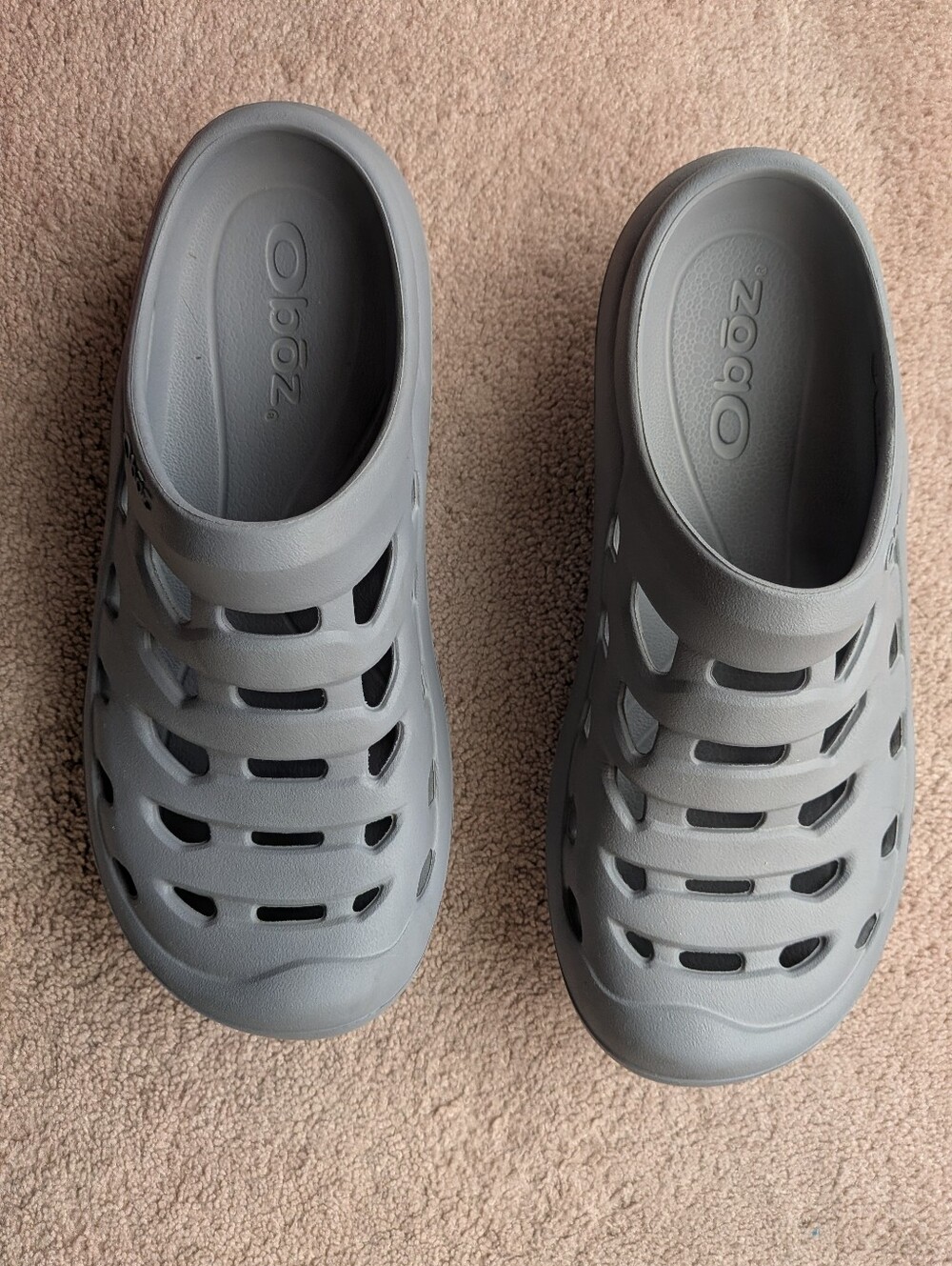 Oboz Whakata Coast Sandals Mineral Grey  W11 / M9 Unisex Clog Sandals